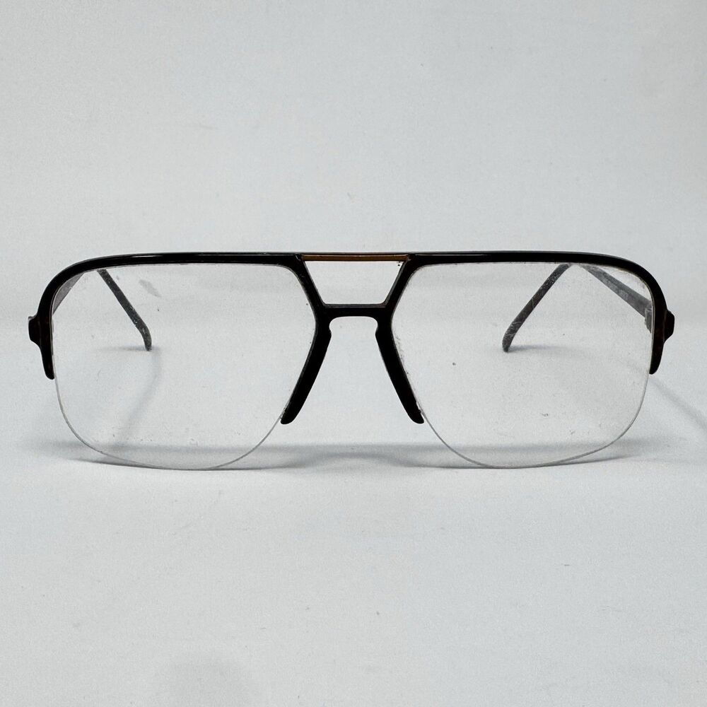 Vintage Members Only MO-14 Brown Half-Rim Eyeglass Frames 60-15-143 France New